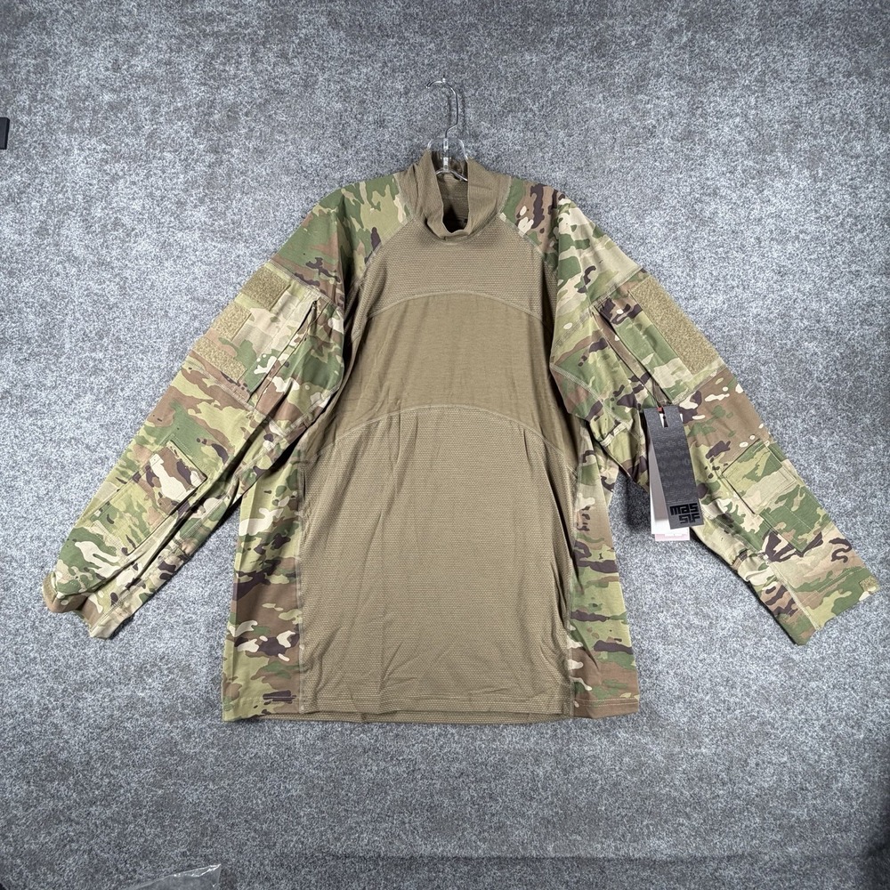 Massif Combat Shirt NoN-FA Mens XL ABU Camouflage Padded Elbows USA-MADE NWT